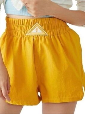 FP Movement 'Next Round' Run Boxing Athletic Shorts Gold-Yellow Summer Size S